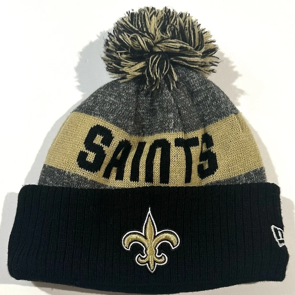 New Orleans Saints New Era NFL Beanie POM Knit Hat Youth Size Hat